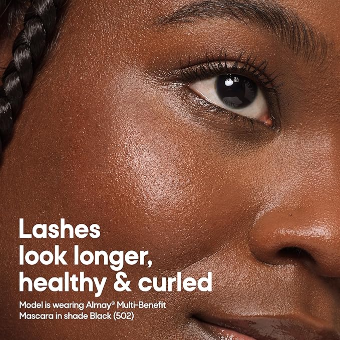 Almay Multi-Benefit Mascara, Volumizing + Lengthening, Hypoallergenic, 501 Blackest Black