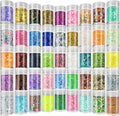 Holographic Chunky and Fine Glitter Mix, 45 Colors Craft Glitter for Epoxy Resin Arts, Iridescent Nail Glitter, Cosmetic Eye Hair Face Body Glitter, Glitter Flakes Sequins for Tumbler Festival Jewelry