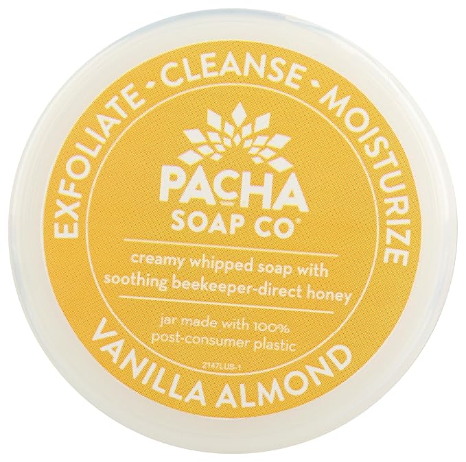 Pacha Soap Vanilla Almond Whipped Soap Scrub, 8 Oz