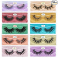 FARRED Wholesale False Lashes 10 Pairs 10 Styles Medium Length Vegan Eyelashes Fluffy Volume Strip Lashes Bulk 10 Portable Boxes Fake Eyelashes Mixed Natural Look 3D Faux Mink Lashes (mix 10pairs)