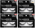Ardell Faux Mink 811 Black False Lashes, Lightweight with Invisiband, 4 Pairs