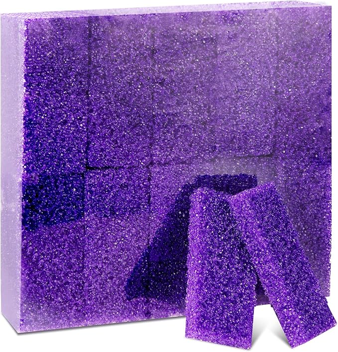 Batiyeer 100 Pcs Pumice Stone for Feet Scrubber Dead Skin Disposable Foot Pumice Foot Shower Scrubber Foot Scrubber for Heel Cuticle Callus Remover Bath Spa (Purple)