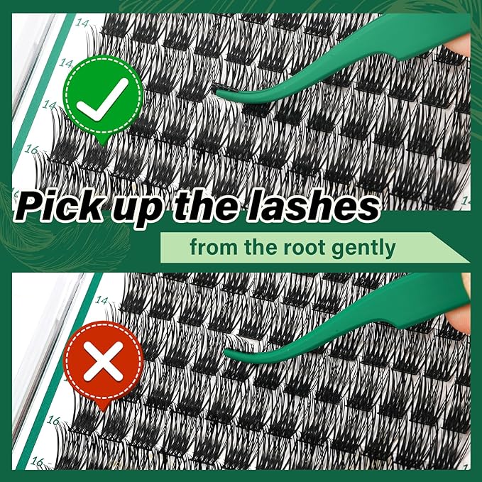 Lash Clusters 144pcs Individual Lashes D Curl 10mm Eyelash Clusters KEYYOU Air Touch Cluster Lashes Super Lightweight Soft Wispy Comfortable DIY at Home(Air03-D-10mm)
