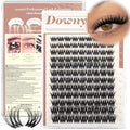 Downy Lash Clusters Fluffy Volume Eyelash Clusters Wispy Cluster Eyelash Extensions Flaunt Mink Lash Extensions with Invisible Band D Curly Individual Lashes 8-16mm DIY Lashes for Flawless Look