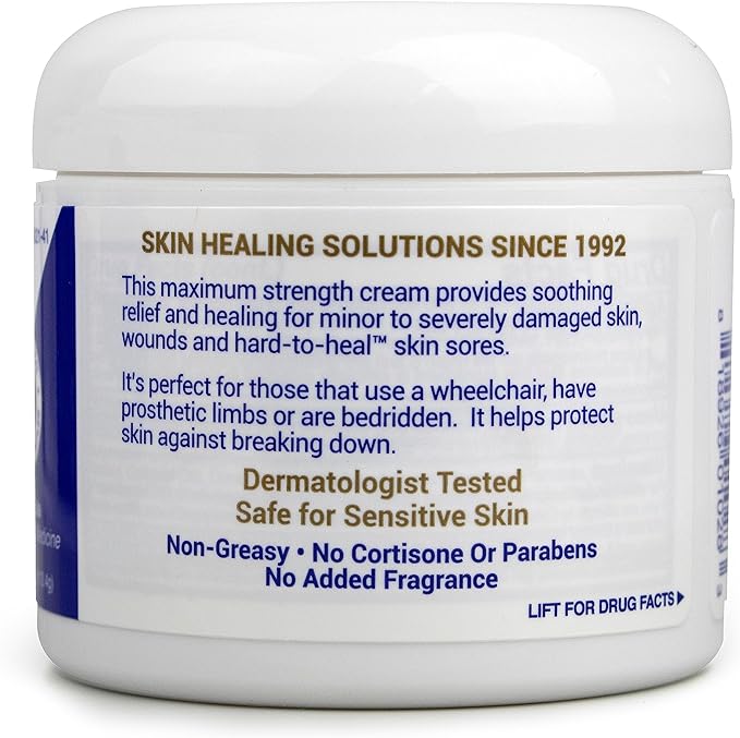 TriDerma Pressure Sore Relief Healing Cream Pack of (4) 4 Ounce Jars