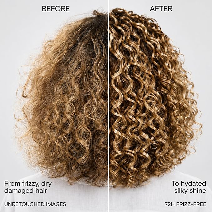 Korean Hair Oil for Dry Damaged Frizzy Hair - Anti Frizz Heat Protectant, Gloss Serum - Treatment for Split Ends Repairs, Sea Buckthorn & Grapeseed Oil, Wavy, Curly, Frizz Control, Color Safe
