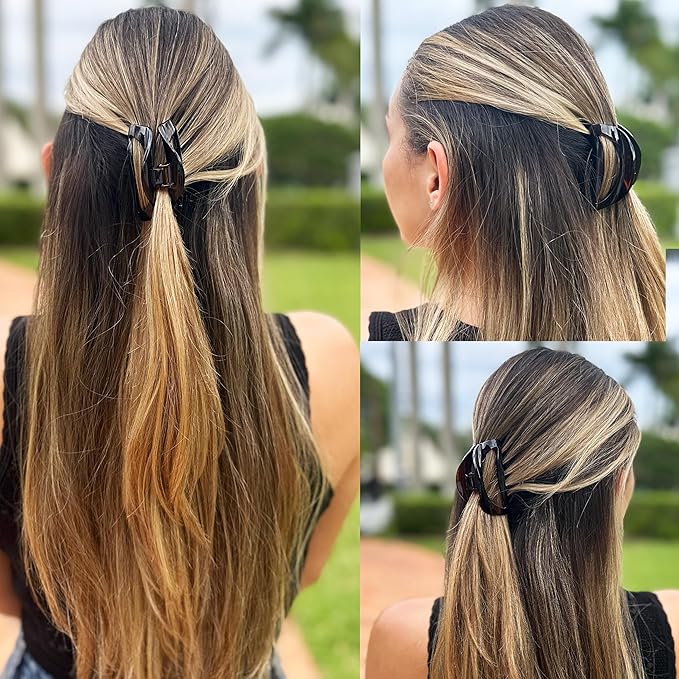 Camila Paris CP1562 French Hair Clip for Women Tortoise Shell Small Girls Hair Claw Clips Jaw Fashion Durable Styling Hair Accessories for Women, Strong Hold No Slip Grip, Made in France