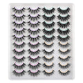JIMIRE 20 Pairs False Eyelashes 4 Styles Mink Eyelashes Fluffy Pack 3D Volume Faux Mink Cat Eye Lashes Pack