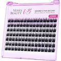 VEYESBEAUTY Lash Clusters Fluffy Individual Lash Extensions Xtreme 3D Layered Volume Eyelashes Thin & Invisible Band Wispy Faux Mink Lash Newbie's Five-Second Length 10mm