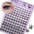 B&Q Manga Lashes Clusters Anime Lashes 8-18mm Mixed 120pcs Eyelash extension Manga Style Lash Feature Side Spike Cat Eye Eyelash Clusters Perfect Choice for Beginners at Home (Lash-Anime 04)