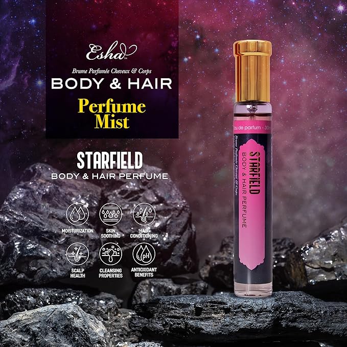 Esha Body & Hair Perfume Mist - Eau de Parfum for Women - Infused with Betaine - (STAR FIELD)