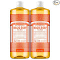 Dr. Bronner's Pure-Castile Magic Soap Liquid (Tea Tree, 32 ounce, 2-Pack) - Made with Regenerative Organic Certified Oils, 18-in-1 Uses: Body, Hair, Laundry & Dishes, Concentrated, Vegan, Non-GMO