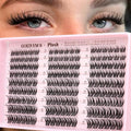Goddvenus Plush Lash Clusters Natural Wispy Cluster Eyelash Extensions, Fluffy DIY Lash Extension at Home for Natural Look, D Curl Individual Eyelashes