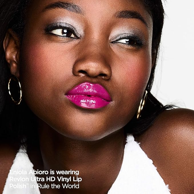 Revlon Ultra HD Vinyl Lip Polish, Liquid Lipstick, Power Up, Bright Coral Gloss