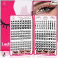 Vasa Muse Lash Clusters - Wispy Natural & Manga Spiky Lash Cluster Wide Invisible band 10-16mm Eyelash Clusters Kit D Curl Lash Extension Kit WideSpan DIY at Home for Starter