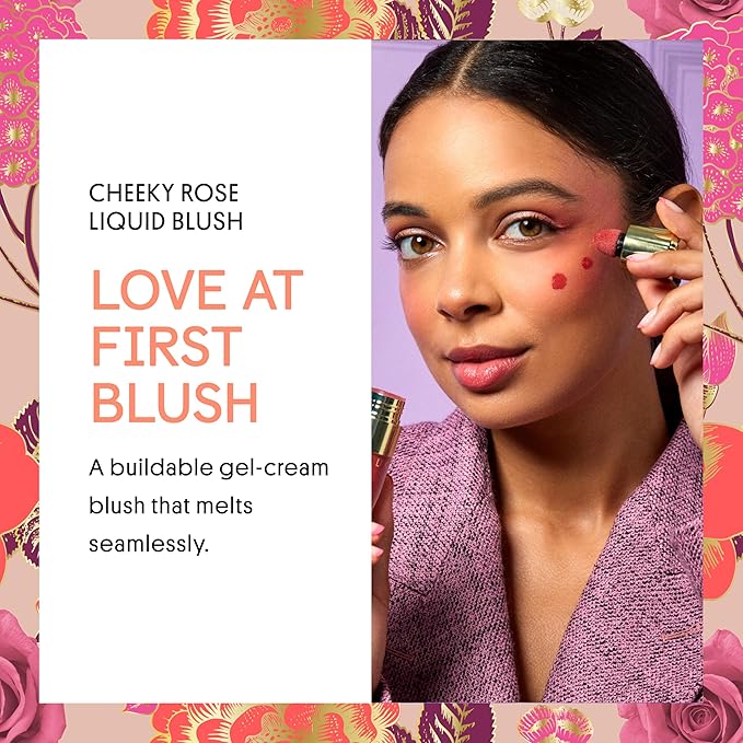 Winky Lux Cheeky Rose Liquid, Gel-Cream with Buildable Color, Lightweight Velvet Finish, Long-Lasting Neutral Rose Shade, Queen