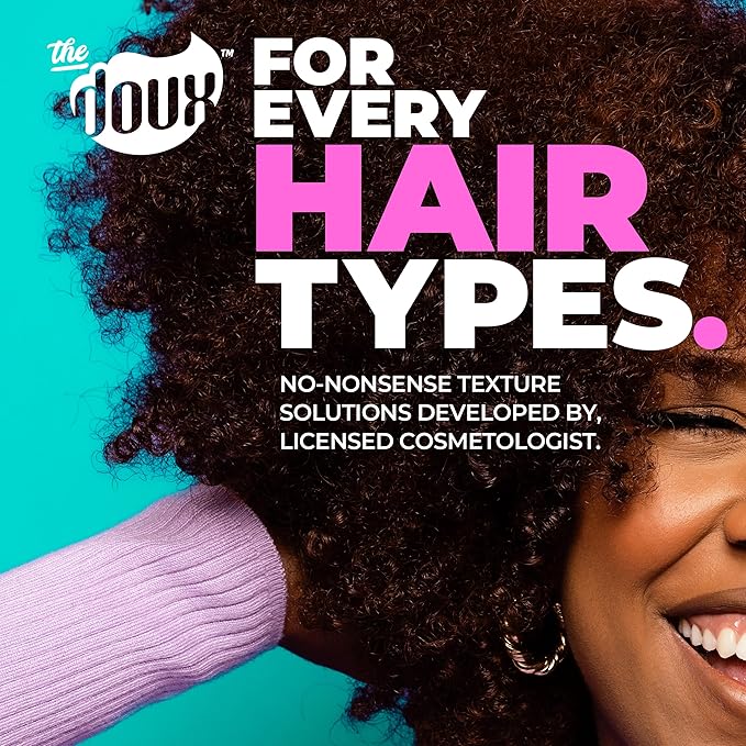 The Doux SILENT TREATMENT Anti-Frizz Heat Protectant Spray for Curly Hair – 30-Day Humidity Shield Hairspray with Keratin & Corn Starch – Travel Size Hair Styling Spray, 2 oz