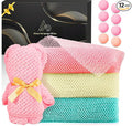 African Net Sponge 12-Pack, Exfoliating Bath Sponge for Body Care, Ideal for Home Spa & Birthday Gifts for Women, Men, Daughter, Son, Mother, Friend