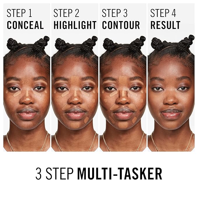 Rimmel London, Multi-Tasker Concealer, 060 Honey, Crease-Proof, Transfer-Proof, Waterproof, Up To 24-Hour Wear, Vegan Formula, 0.33oz