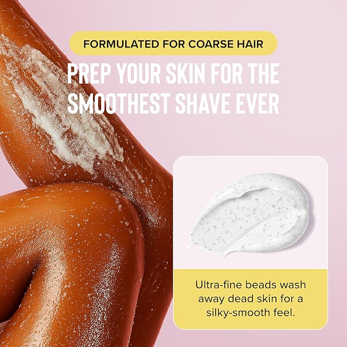 COOCHY Ultra Smoothing Body Scrub | Gentle Exfoliating Body Scrub for Sensitive Skin | Removes Dead Skin Cells, Prevents Ingrowns | Paraben-free, Cruelty-free | Mango Coconut 5 oz/148 mL