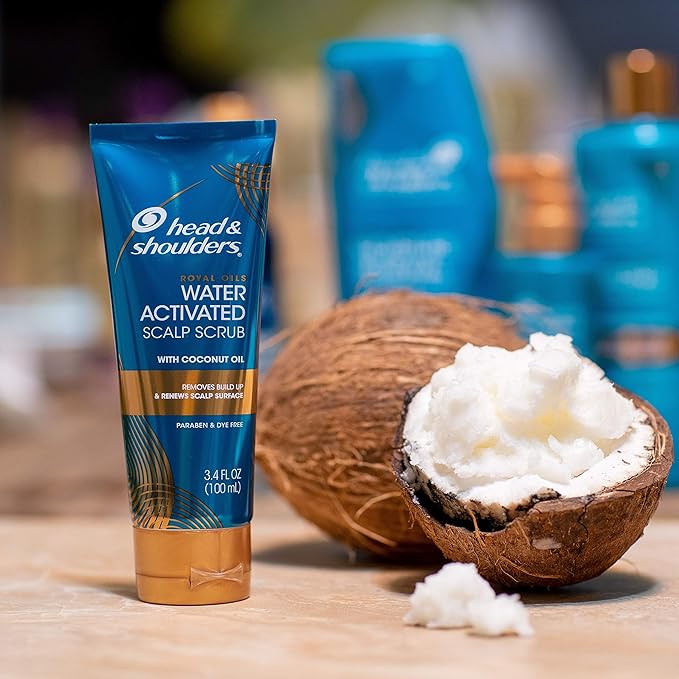 Head & Shoulders Royal Oils Water Activated Scalp Scrub With Coconut Oil Dye Free, 3.4 Fl Oz