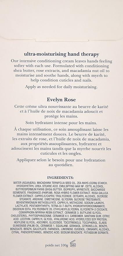 Crabtree & Evelyn Evelyn Rose Ultra-Moisturising Hand Cream Therapy, 3.5 oz