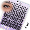 B&Q Victory Lash Clusters Invisible Band False Eyelashes Clusters Natural Cluster Eyelash Extensions Comfortable Individual Lashes Extension DIY Soft Eyelash Clusters（Victory-MIX8-18mm）