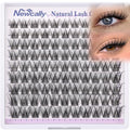 Eyelash Clusters Wispy Lash Clusters Natural Look Soft Individual Lashes 10-16MM Cluster Eyelash Extension CD Curly DIY Lash Extension at Home Easy Application by Newcally