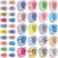 Copkim 100 Pcs Adhesive Eye Patches for Kids Girls Cute Toddler Eye Patch Bulk Colorful Breathable Cartoon Lazy Patch for Children Baby Light Blocking, 20 Styles, 3 x 2 Inches (Patterned)