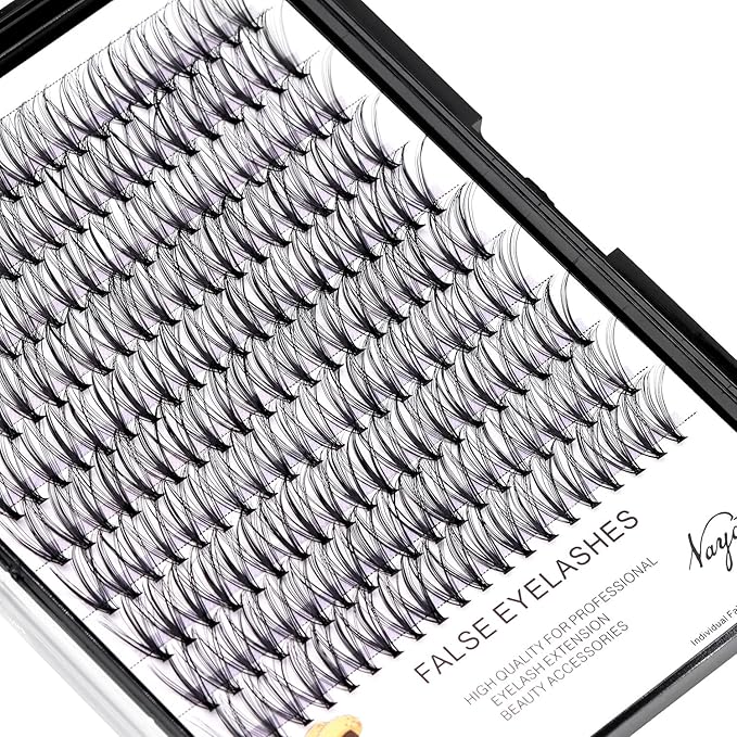 →VAYATOR False Eyelashes 3Styles D Curl 10-18mm 200Pcs To Choose Lashes Extensions Cluster Individual Lash Extensions Reusable False Eyelashes Easy Grafting （Black-D Curl-18mm）