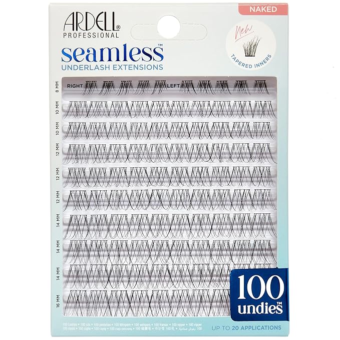 Ardell Seamless Underlash Extensions Naked Lashes – DIY Lash Clusters, Natural False Eyelashes Lash Extension, Cluster Eyelash Extensions, 100 ct