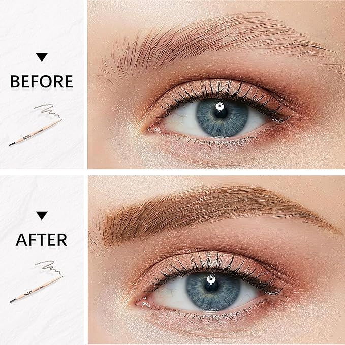 Eyebrow Pencil Makeup，The Most Ingredients Are Organic or Natural ，Medium Brown,Waterproof Eyebrow Pencil，Dual-Sided Eyebrow Brush For It Face Makeup Cosmetics (101 Blonde)