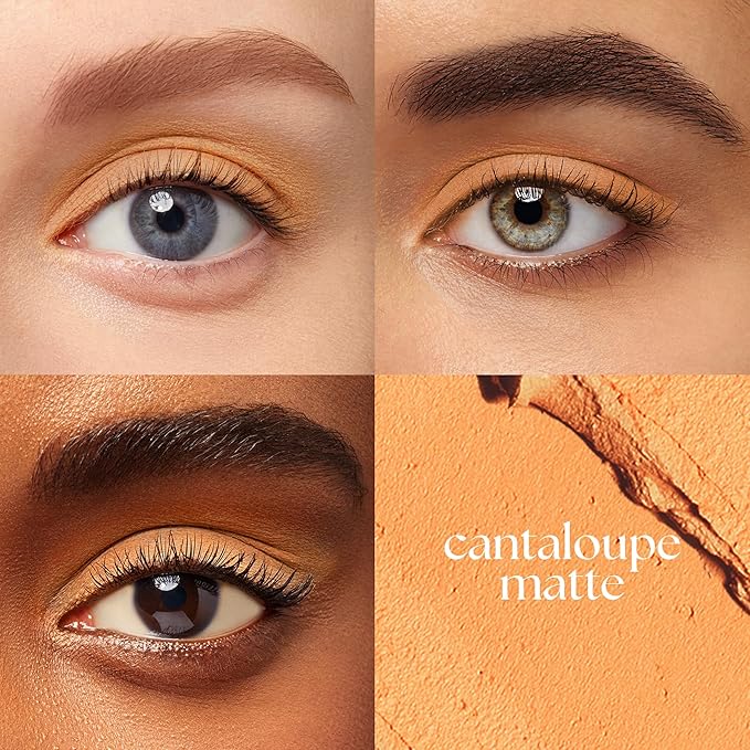 Julep Eyeshadow 101 Cream-to-Powder Waterproof Shadow Stick – Cantaloupe Matte – Long-Lasting, Crease-Proof, Warm Light Orange Matte Cream Eyeshadow with Built-in Smudger