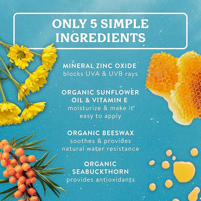 Badger Mineral Sunscreen Cream SPF 30, Zinc Oxide Sun Care, 98% Organic, Reef Safe, Water Resistant, Unscented Face and Body Sunscreen Travel Size, 2.9 fl oz