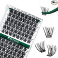 Lash Clusters 96pcs Individual Lashes Y01 D Curl 18mm Cluster Lashes KEYYOU Volume Wispy Lash Extension Soft&Comfortable Easy DIY at Home(Y01,D-18mm)