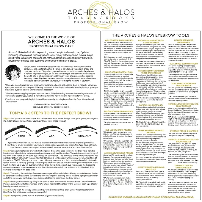 Arches and Halos Luxury Brow Building Pomade - Vegan Eyebrow Pomade - Creamy, Long Wearing Color for Clean, Defined Brows - Dark Brown - 0.1 oz