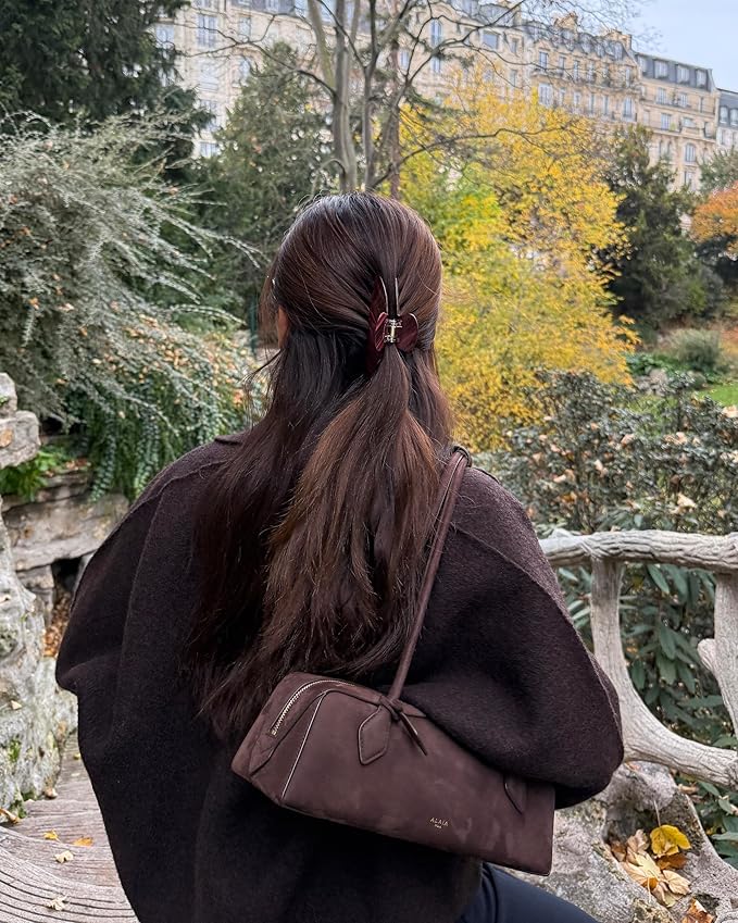 Luxury Burgundy Claw Clip for Women | Our Large 4 Inch Hair Clip Creates Beautiful Half Ups, Secure Updos & Chic Daily Styles | Premium Acetate Claw with Secure Hold & Snag Free Teeth for Easy Styling