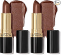 REVLON Super Lustrous Lipstick, Creamy Formula For Soft, Fuller-Looking Lips, Moisturized Feel, 315 Iced Mocha, 0.15 oz (Pack of 2)