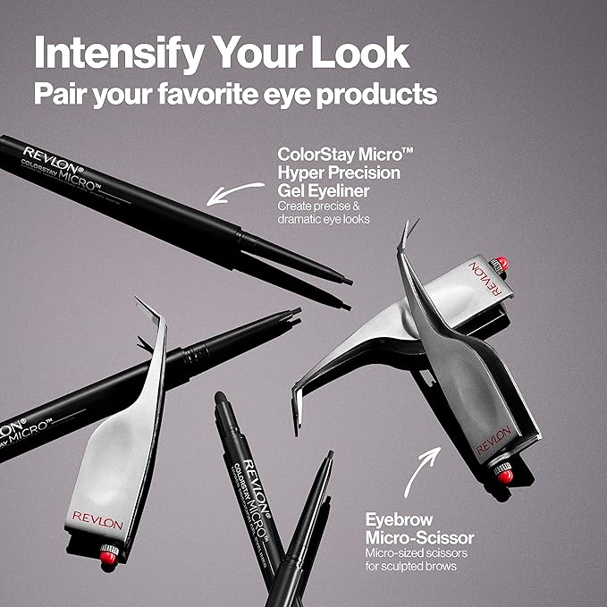 Revlon Gel Eyeliner, ColorStay Micro Hyper Precision Eye Makeup with Built-in Smudger, Waterproof, Longwearing with Micro Precision Tip, 215 Brown, 0.002 oz