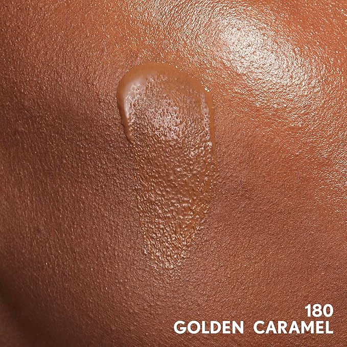 COVERGIRL Clean Invisible Foundation Makeup, Dewy & Glowy Natural Finish, Buildable Coverage, Skin-Like Smooth Look, Vegan, Golden Caramel, 1oz