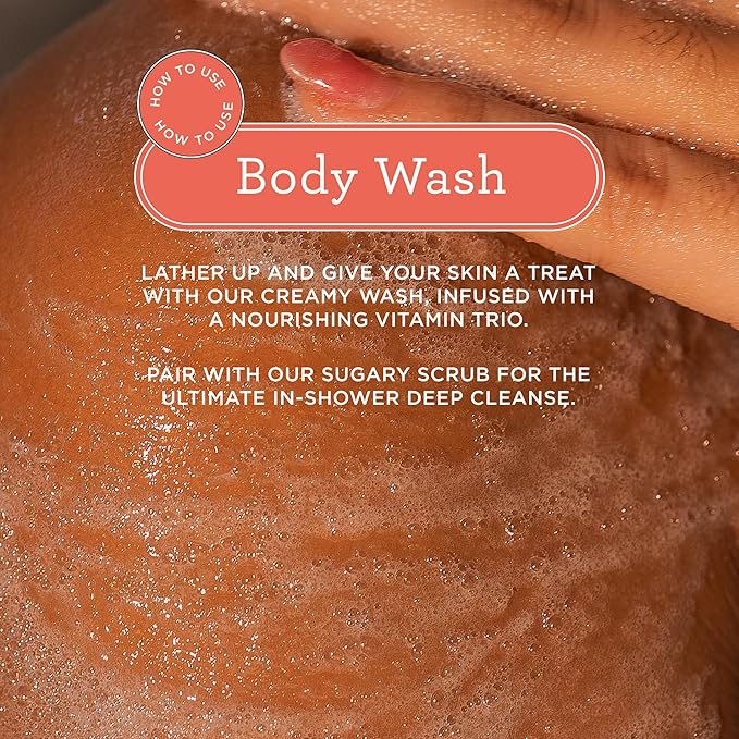 MIX:BAR Coconut Palm Creamy Body Wash for Women, Hydrating & Moisturizing with Niacinamide, Panthenol & Vitamin C - Vegan, Sulfate Free, Paraben Free, 16oz