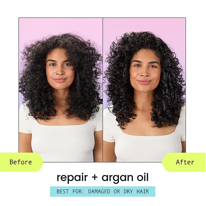 HASK Argan Oil 5-in-1 Leave-In Conditioner Duo (6oz-Qty 2) & Argan Oil Repairing Deep Conditioner Packette, Color Safe, Sulfate-Free, Paraben-Free, Gluten-Free, for All Hair Types