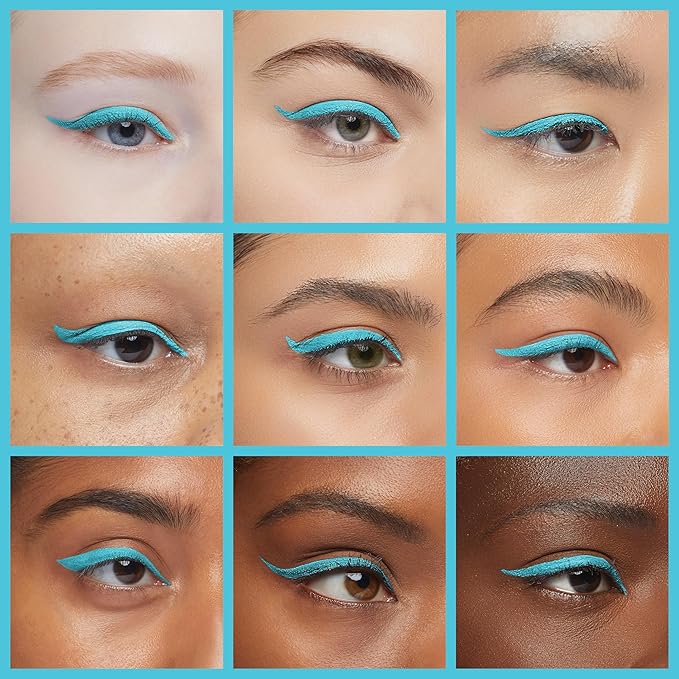 Liquid Eyeliner, Sky Blue Eyeliner Liquid, Long-lasting Colored Eyeliners, White Black Red Brown Green Purple Waterproof High-pigmented Colorful Eyeliners for Eye Makeup,1PC Sky Blue