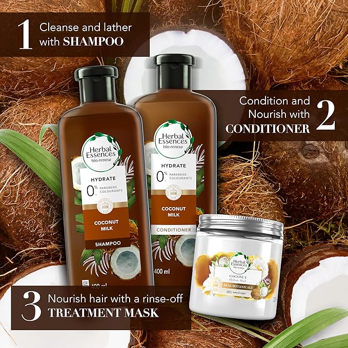 Herbal Essences Bio: Renew Coconut Milk Shampoo, 4 Count