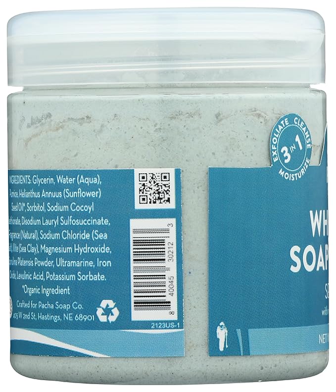 Pacha Soap Sea Mud Whipped Soap Scrub, 8 Oz