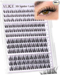 Spider Lash Clusters Wispy Volume Eyelash Extensions 3D Natural Breeze Eyelash Clusters Thin Band Individual Lashes DIY Lash Extensions 10-16mm by ALICE