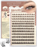 Natural Lash Clusters Spider Lashes Cluster Breeze Wispy Cluster Eyelash Extensions Venus Individual Lashes with Invisible Clear Band DIY Lash Extension for Lash Beginners 8-16mm D Curly by zenotti