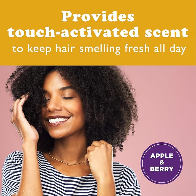 Waterless Fragrance Mist with Apple and Berry, for All Hair Types, Alcohol and Paraben Free, Travel Size 1.3 Oz