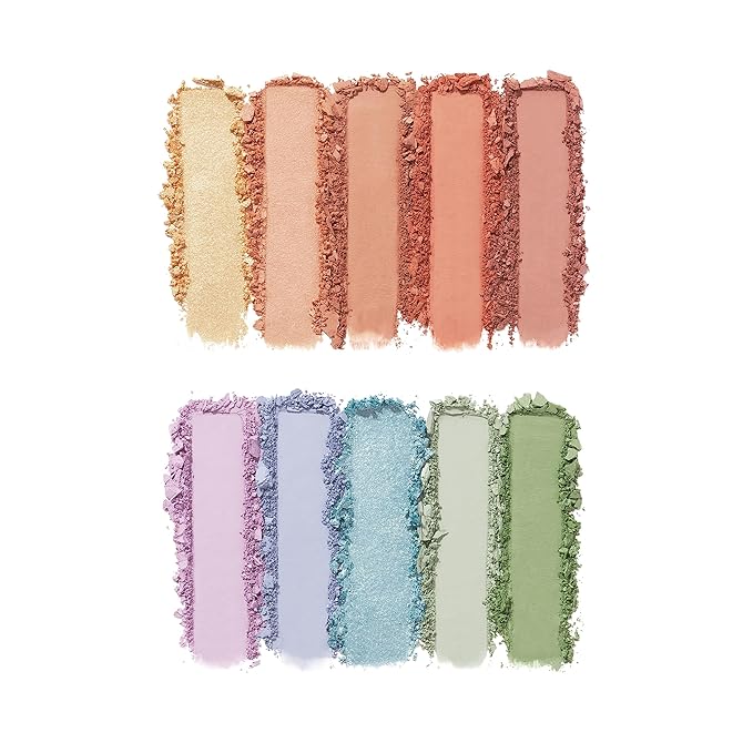e.l.f. Perfect 10 Eyeshadow Palette, Ten Ultra-Pigmented Bright & Colorful Shades, Blendable Formula, Vegan & Cruelty-Free, So Bright Now