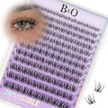 B&Q Spider Lash Clusters - DIY Eyelash Clusters at Home Natural Breeze Lash Extensions, 132pcs Individual Lashes with 0.3mm Invisible Band & Waterproof, Daily Gossip Girl Look Eyelashes(Spider 8-18mm)